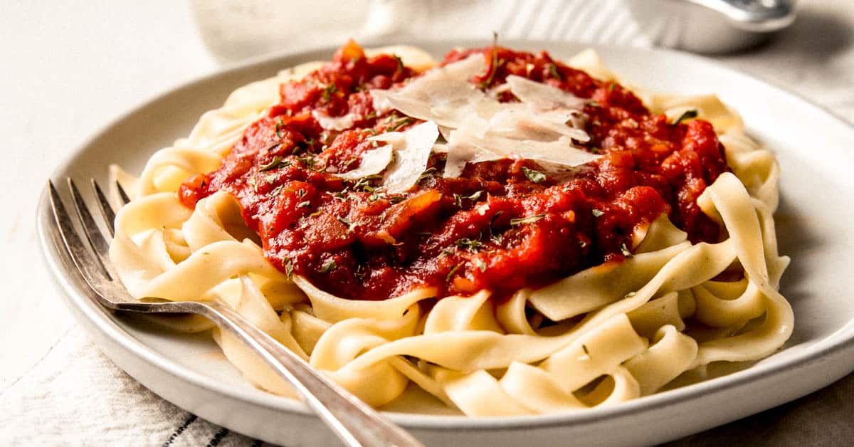 Salsa de espagueti sin gluten