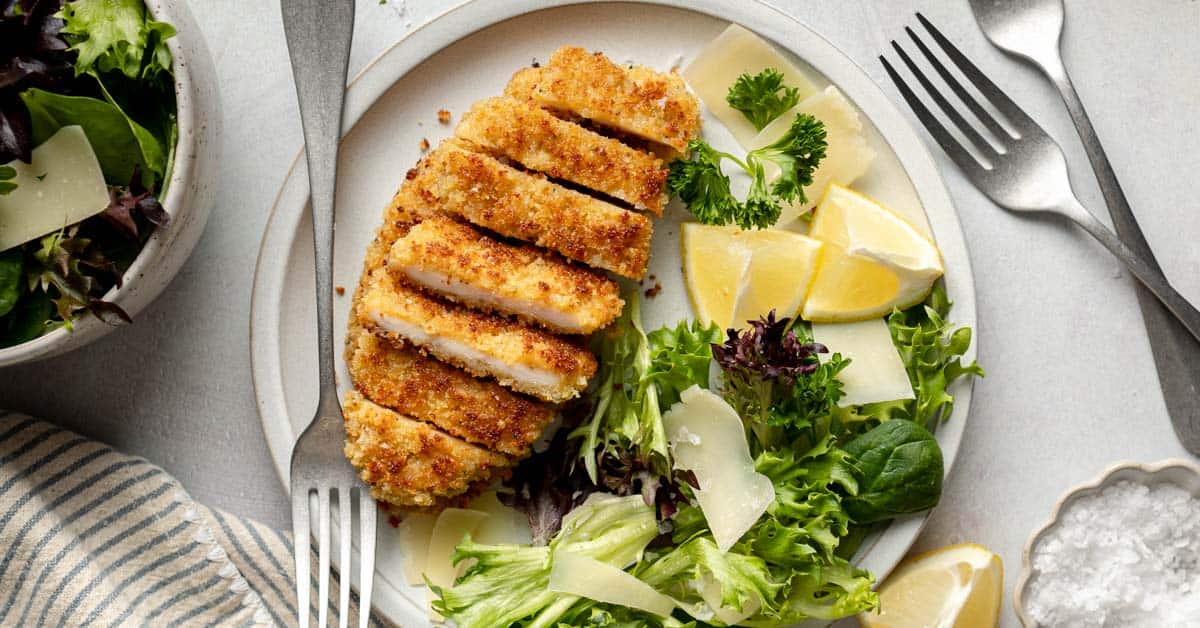 Chuletas de pollo empanadas sin gluten