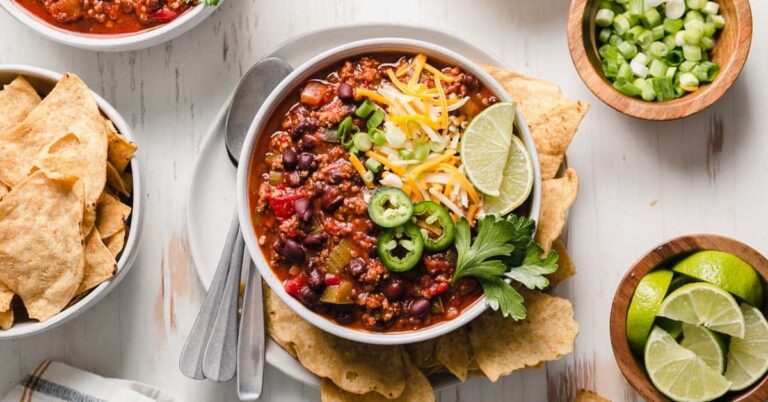 Chili sans gluten avec bœuf et haricots