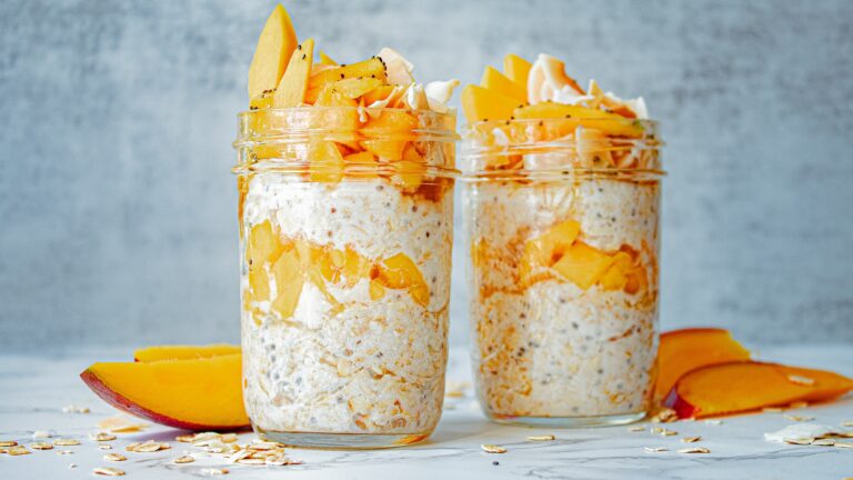 Avena Nocturna de Mango Tropical - ¡Sin Gluten!