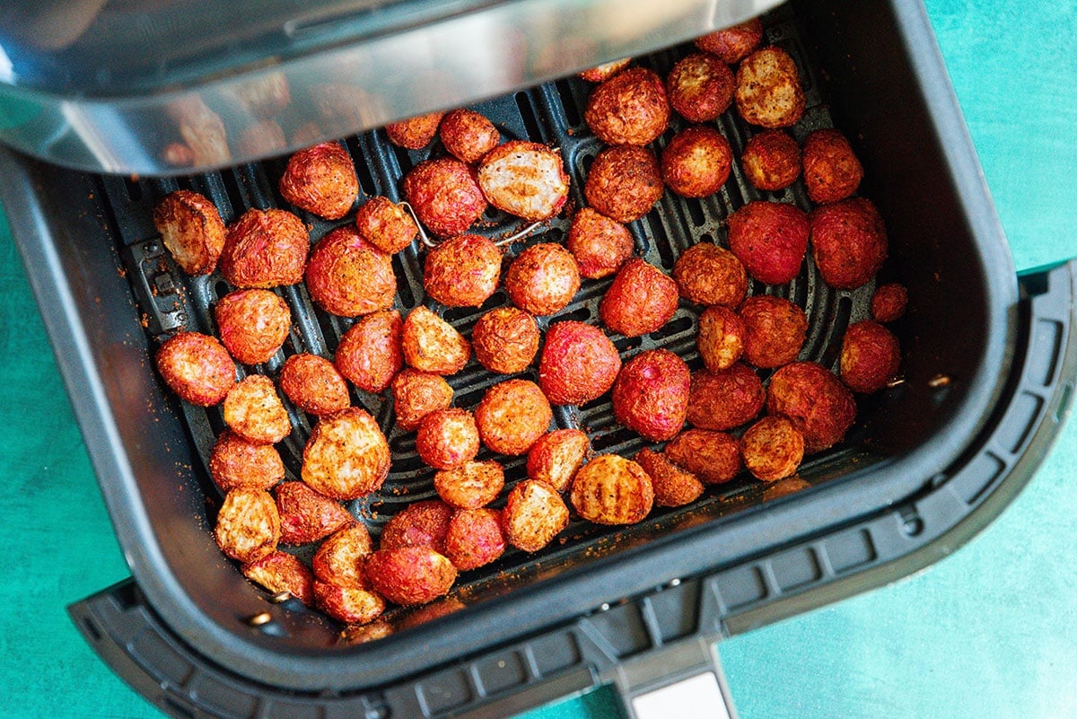 [Rábanos Sazonados Crujientes en Freidora de Aire]