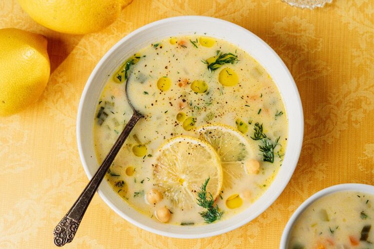 Sopa Avgolemono vegetariana