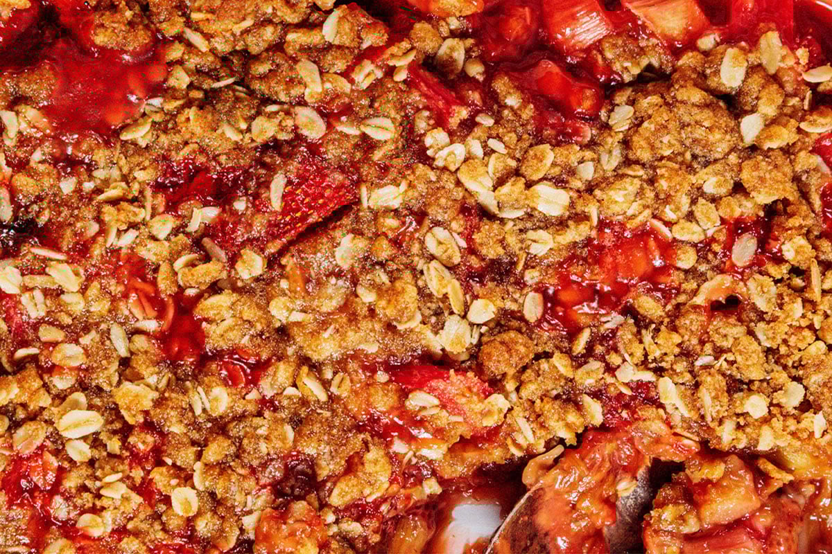 Receta de Crumble de Fresa y Ruibarbo