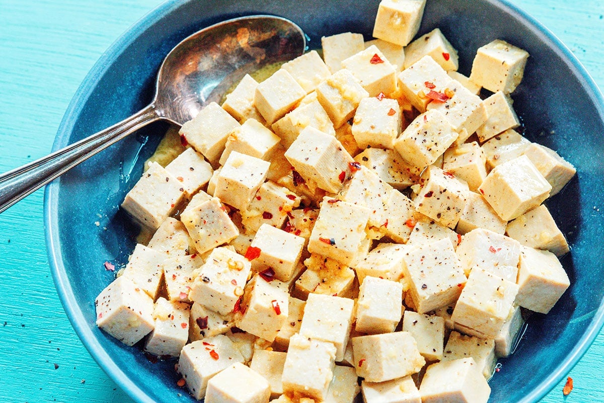 Queso Feta Vegano (¡Feta de Tofu!)
