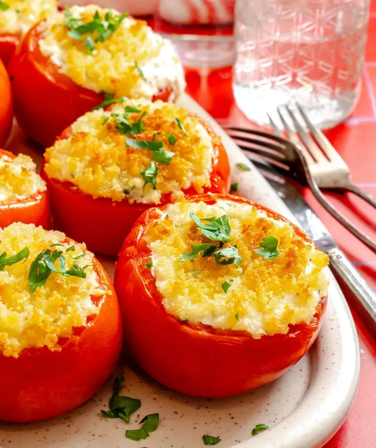 Tomates Rellenos de Queso Cottage con Hierbas