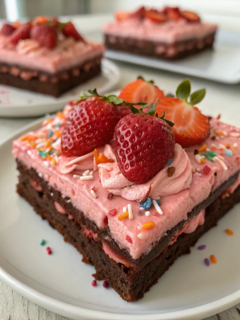 Brawnie de Fresa : Disfruta de la Perfección