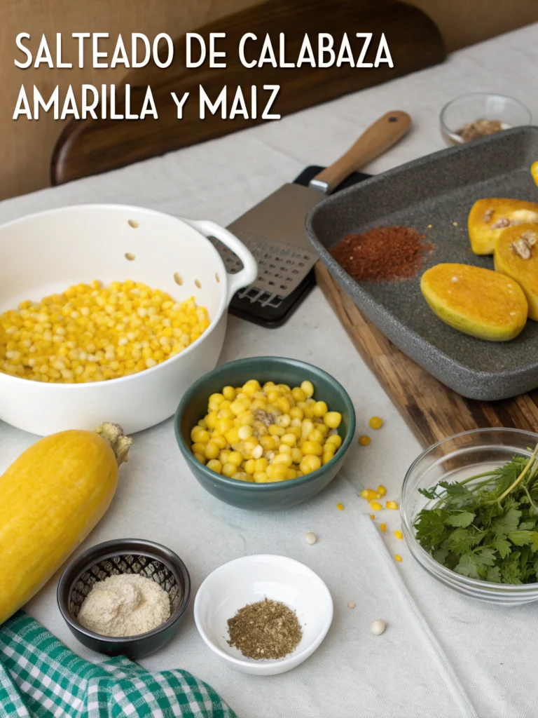 Salteado de Calabaza Amarilla y Maíz