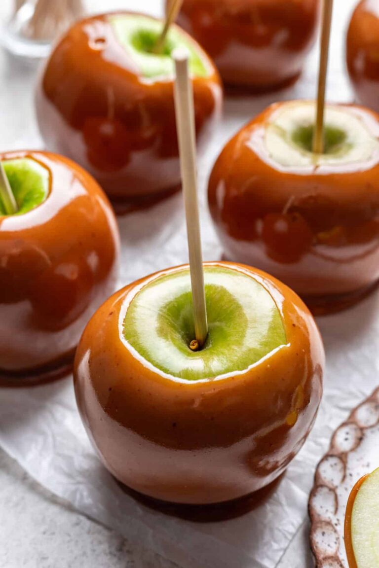 Receta de manzana de caramelo – como corazón