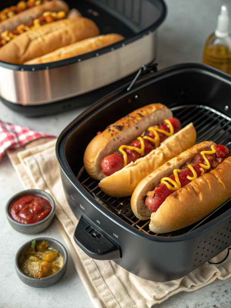 Perros Calientes en la freidora de aire